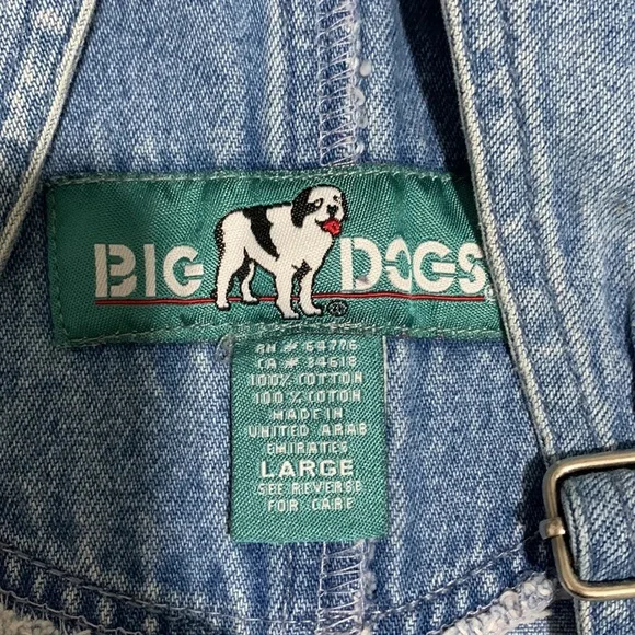 Vintage Big Dogs Denim Overall Shorts